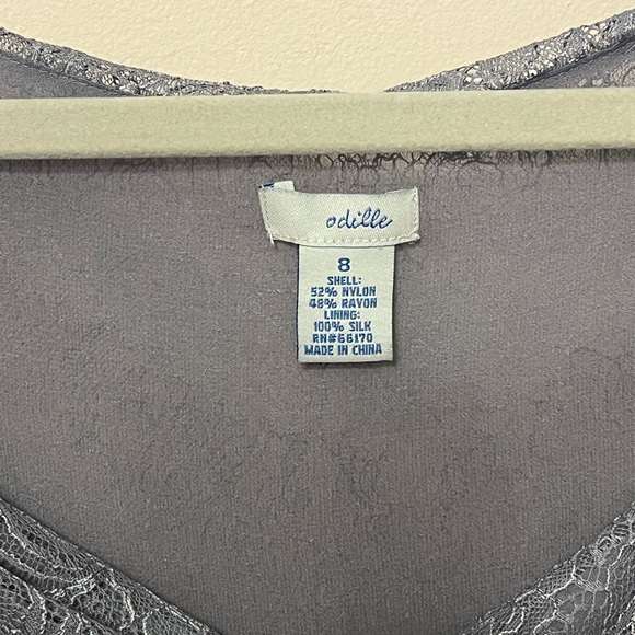 Anthropology Odille Gray Asymmetrical Buttoned Tank Top - Picture 3 of 4